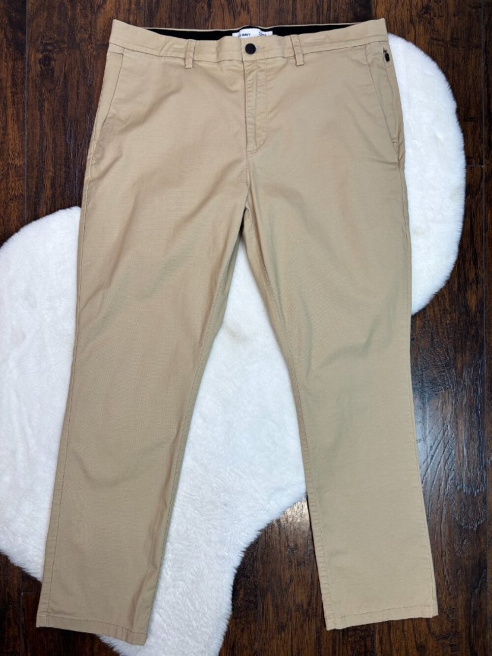 Old Navy Chino Pants 36x30 Khaki Beige Ultimate Tech Slim Stretch Men's